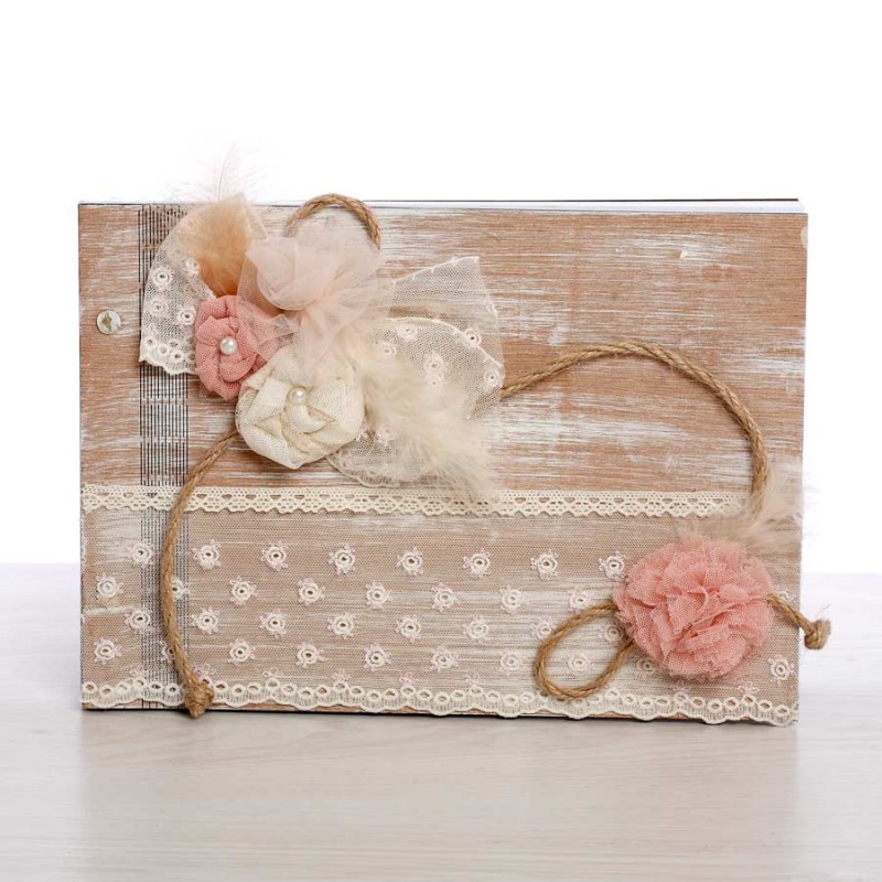 Βιβλίο Ευχών - Φιογκάκι με λουλουδάκια 918