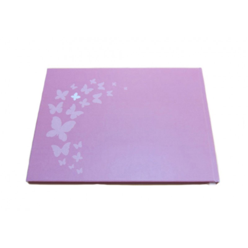 Βιβλίο Ευχών - Πεταλούδες CUS101 Ροζ-Λιλά