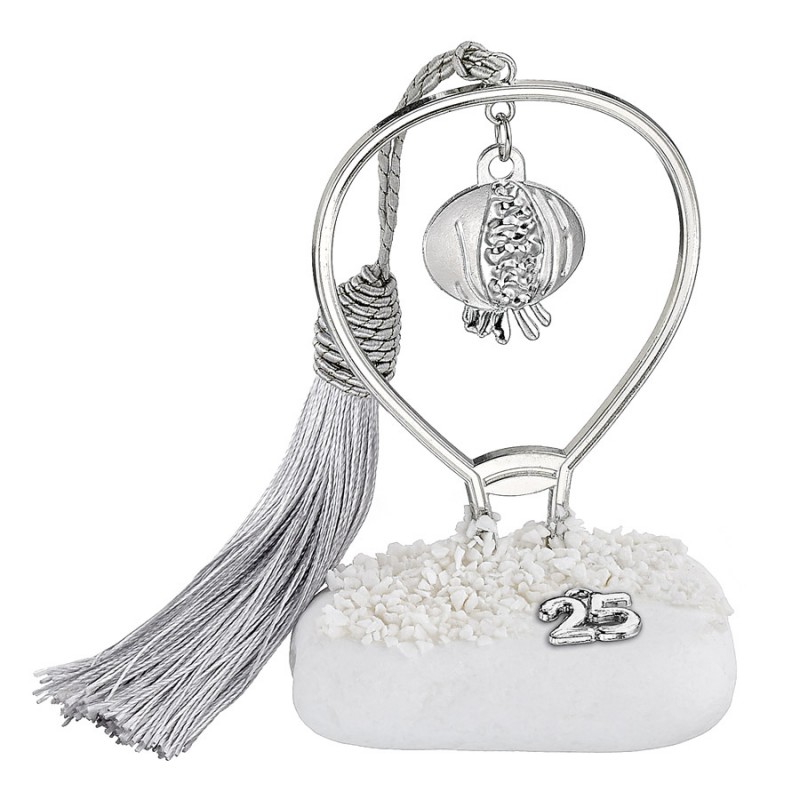 Χριστουγεννιάτικο Επιτραπέζιο Γούρι Σε Βότσαλο (10x10εκ.) ΕΓ24280