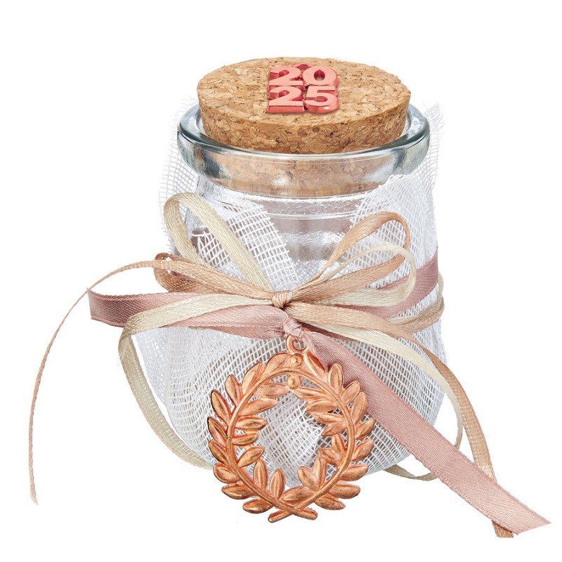 Χριστουγεννιάτικο Επιτραπέζιο Γούρι Γυάλινο Βαζάκι ΕΑΝ121