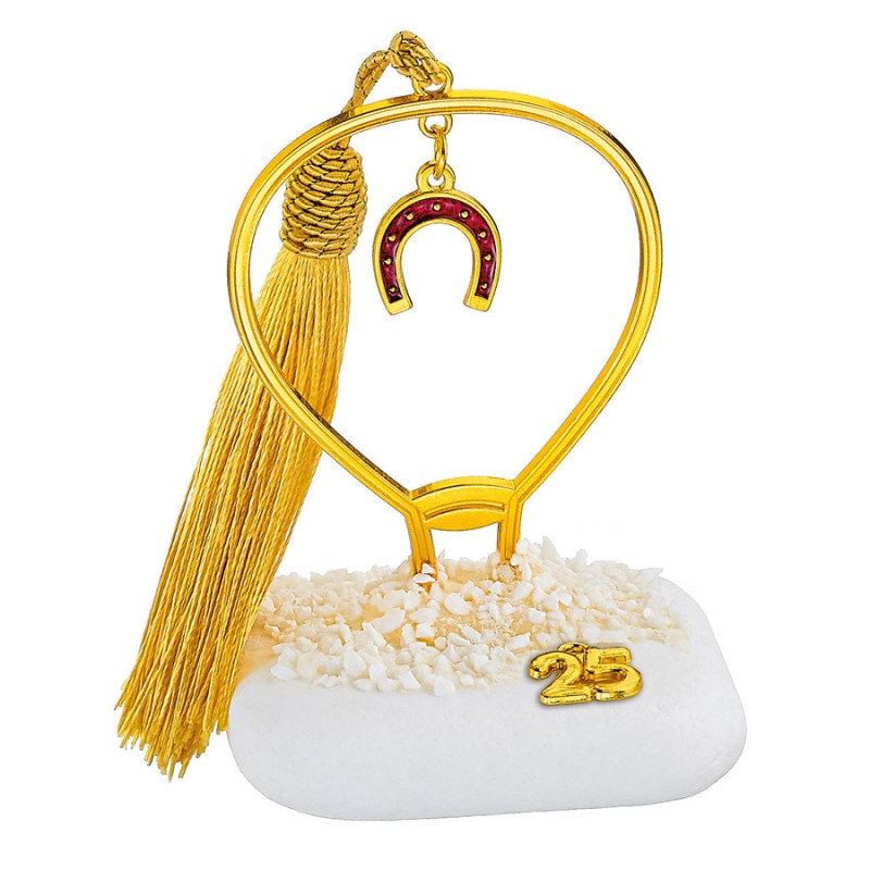 Χριστουγεννιάτικο Επιτραπέζιο Γούρι Σε Βότσαλο (10x10εκ.) ΕΓ24296