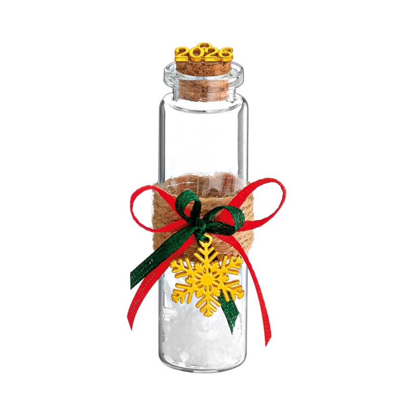 Χριστουγεννιάτικο Επιτραπέζιο Γούρι Γυάλινο Μπουκαλάκι ΕΓ25448