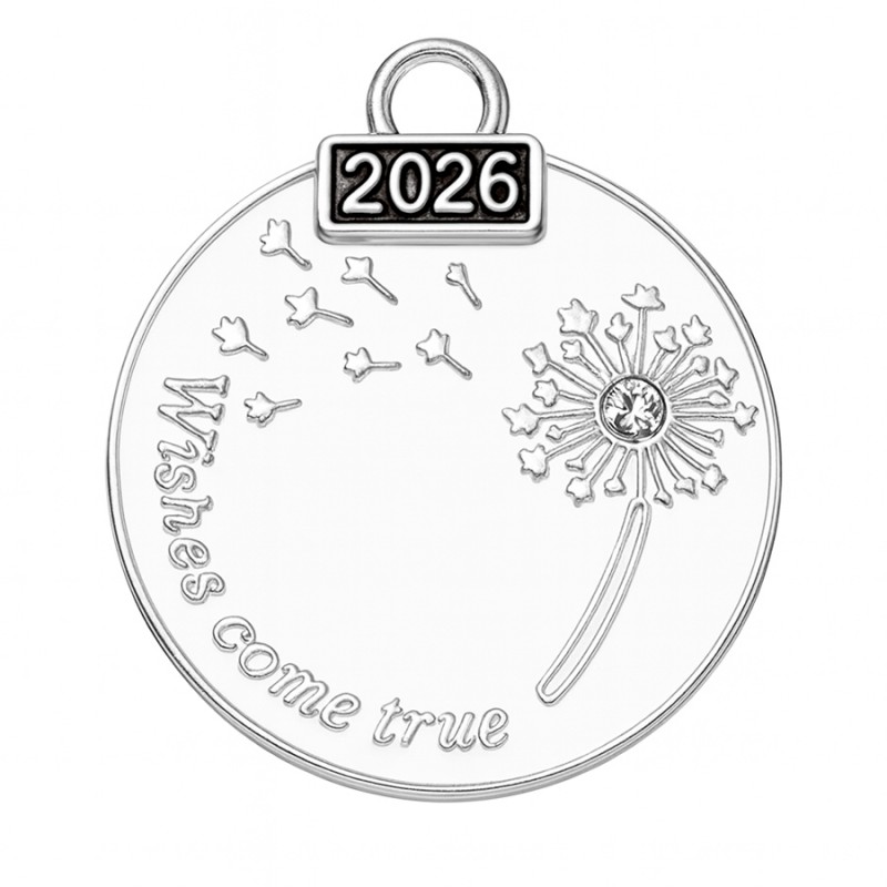 Μεταλλικό Διακοσμητικό ''Wishes Come True'' (3x3.5εκ.) Μ2026/11340 Ασημί