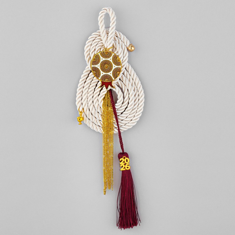 Χριστουγεννιάτικο Κρεμαστό Λευκό Γούρι ΕΓ24096