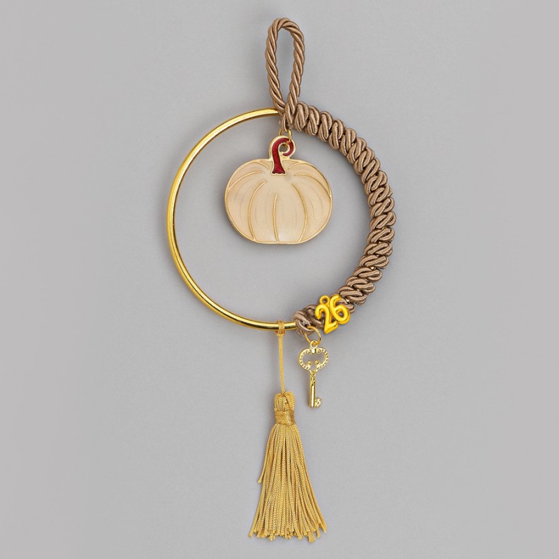  Χριστουγεννιάτικο Κρεμαστό Μπεζ Γούρι ΕΓ21017