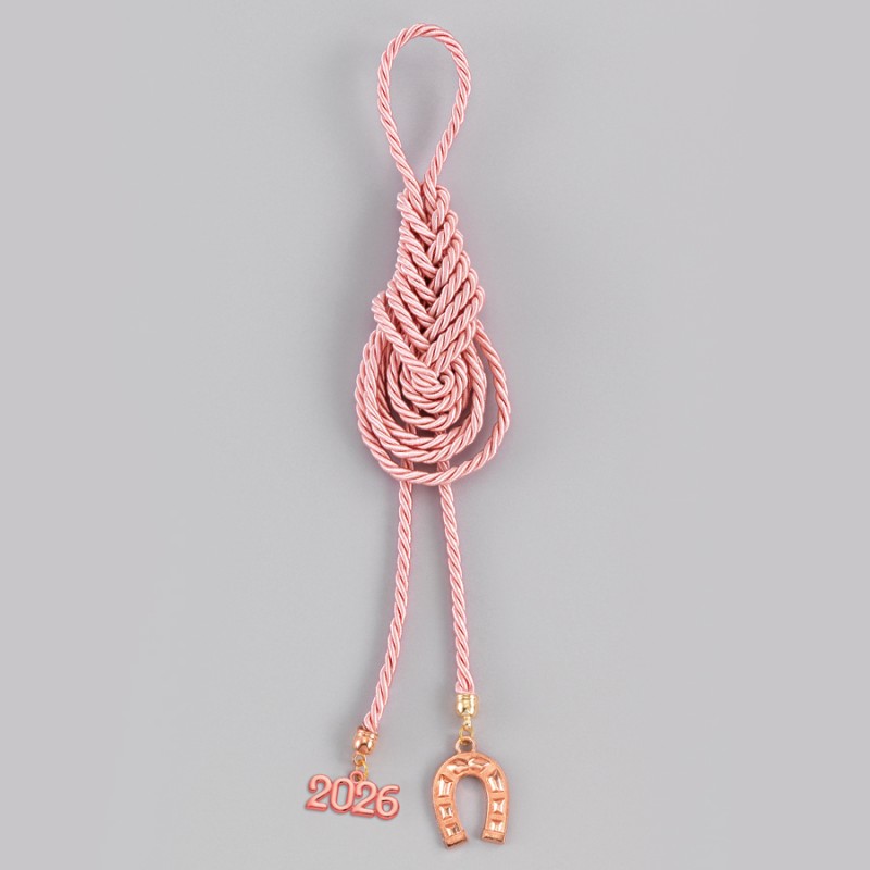 Χριστουγεννιάτικο Κρεμαστό Ροζ Γούρι ΕΓ19209