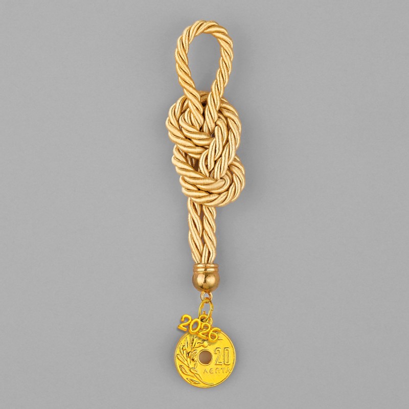 Χριστουγεννιάτικο Κρεμαστό Χρυσό Γούρι ΕΓ24152