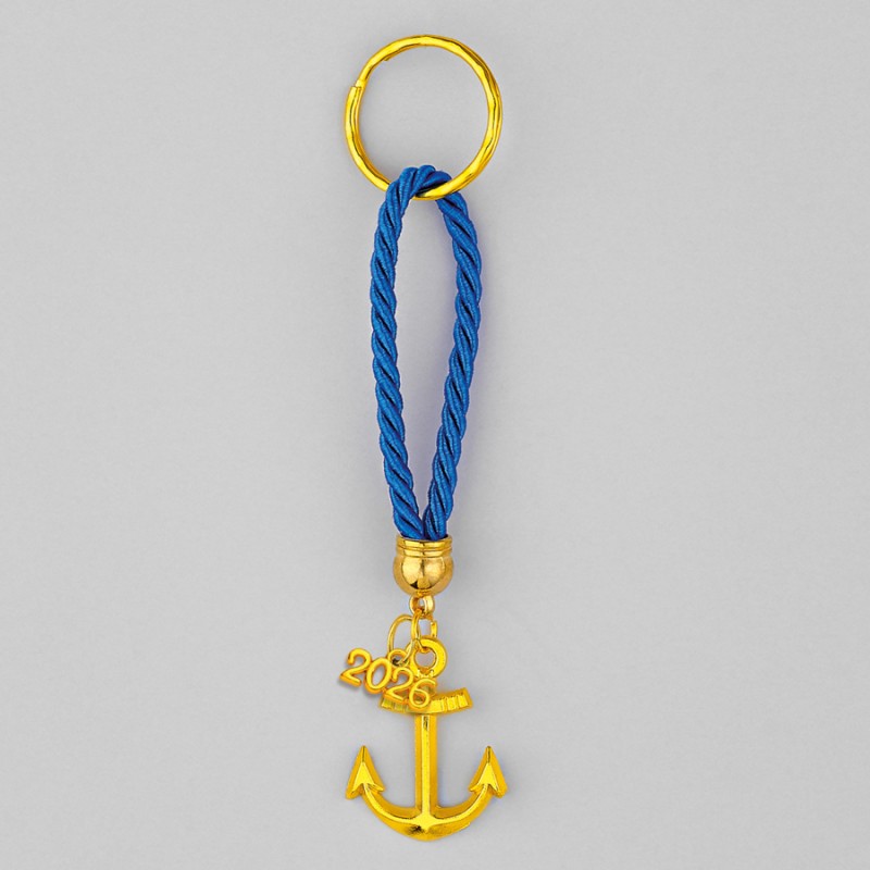 Χριστουγεννιάτικο Κρεμαστό Χρυσό-Μπλε Γούρι ΕΓ24116