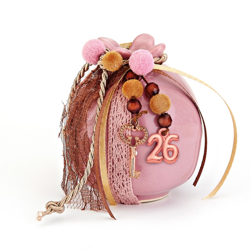 Χριστουγεννιάτικο Επιτραπέζιο Κεραμικό Γούρι Ρόδι ΕΓ19349