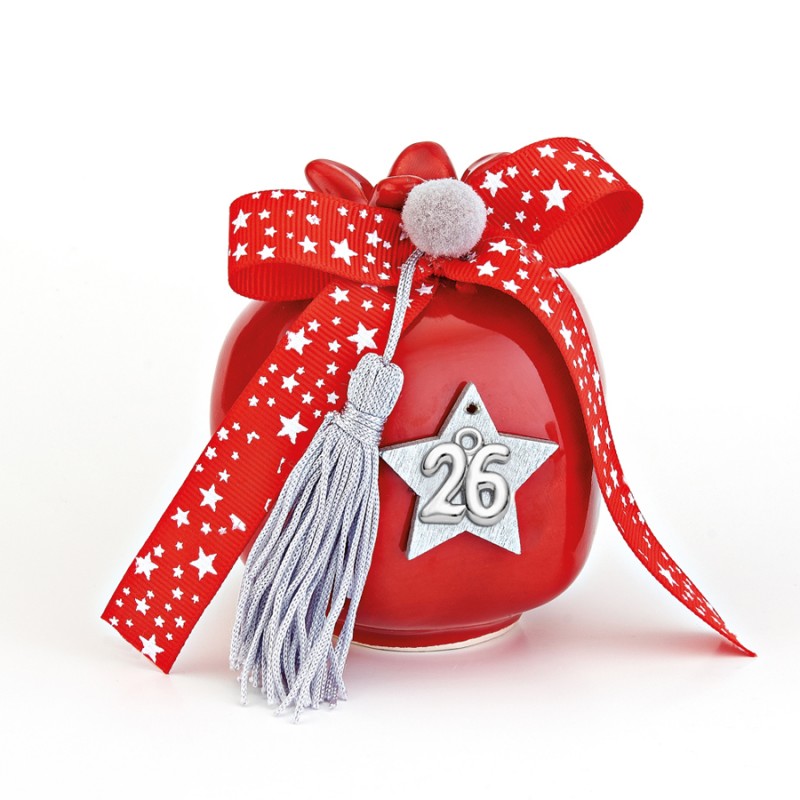 Χριστουγεννιάτικο Επιτραπέζιο Γούρι Κεραμικό Ρόδι ΕΓ19346