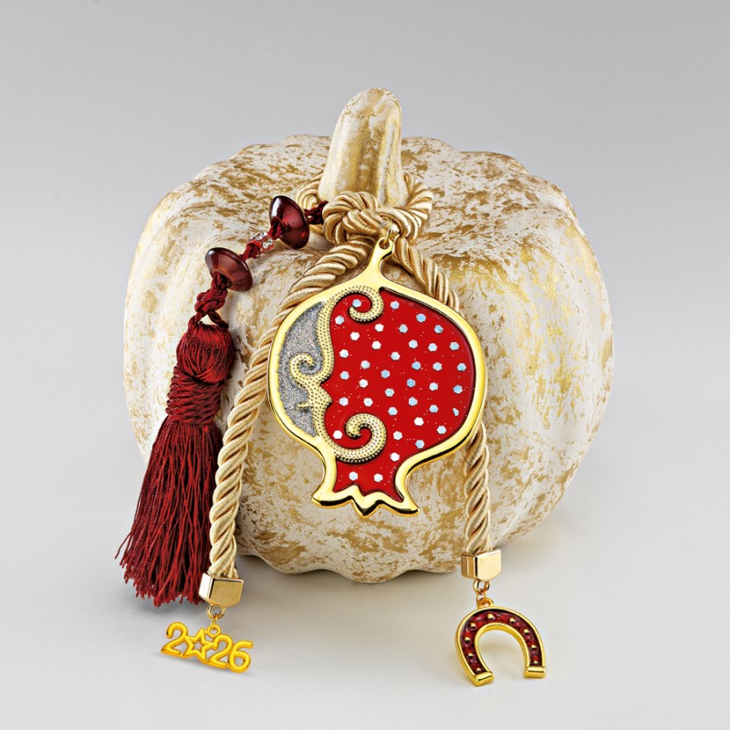 Χριστουγεννιάτικο Κεραμικό Γούρι Κολοκύθα (15εκ.) ΕΓ21051