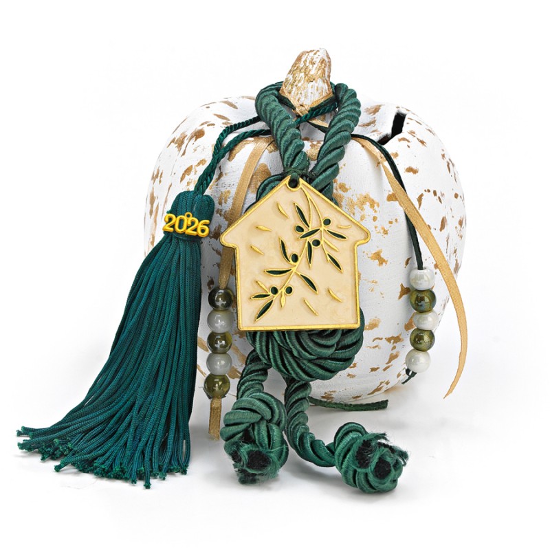 Χριστουγεννιάτικο Επιτραπέζιο Κεραμικό Λευκό Γούρι Κολοκύθα ΕΓ22234