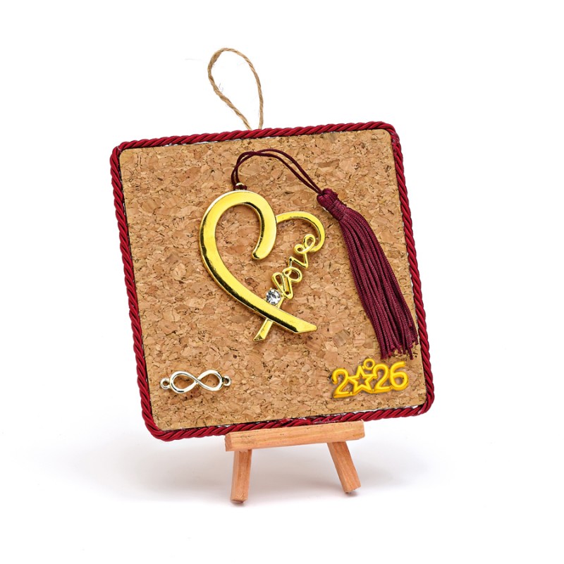 Χριστουγεννιάτικο Επιτραπέζιο Γούρι Καδράκι Σε Καβαλέτο ΕΓ23383