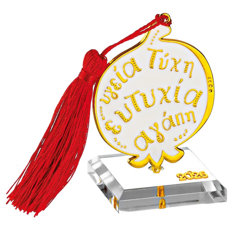 Χριστουγεννιάτικο Επιτραπέζιο Γούρι Σε Βάση Plexiglass ΕΓ24302