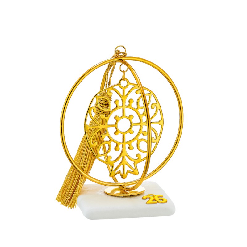 Χριστουγεννιάτικο Επιτραπέζιο Γούρι Σε Μάρμαρο (10x13εκ.) ΕΓ23406