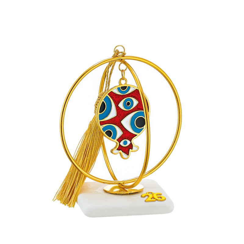 Χριστουγεννιάτικο Επιτραπέζιο Γούρι Σε Μάρμαρο (10x13εκ.) ΕΓ23416