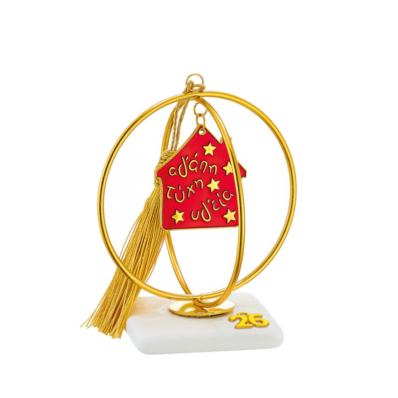 Χριστουγεννιάτικο Επιτραπέζιο Γούρι Σε Μάρμαρο (10x13εκ.) ΕΓ23425