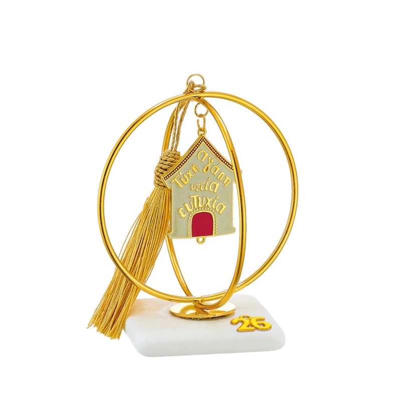 Χριστουγεννιάτικο Επιτραπέζιο Γούρι Σε Μάρμαρο (10x13εκ.) ΕΓ23431