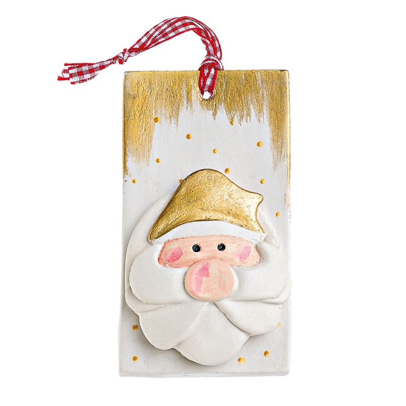 Κεραμικό Χριστουγεννιάτικο Χρυσό Διακοσμητικό Άγιος Βασίλης (6.5x12εκ.) Μ12113