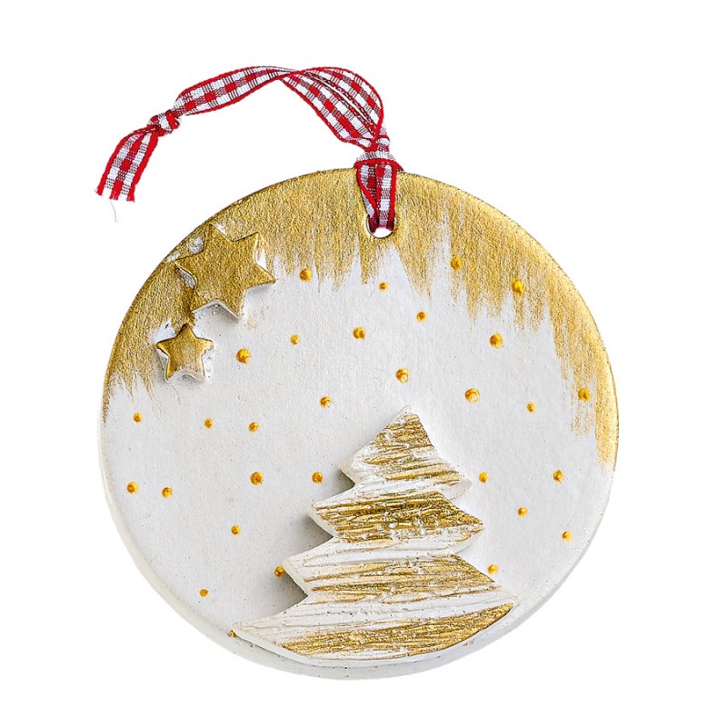 Κεραμικό Χριστουγεννιάτικο Διακοσμητικό Χρυσή Μπάλα (10x9εκ.) Μ12115