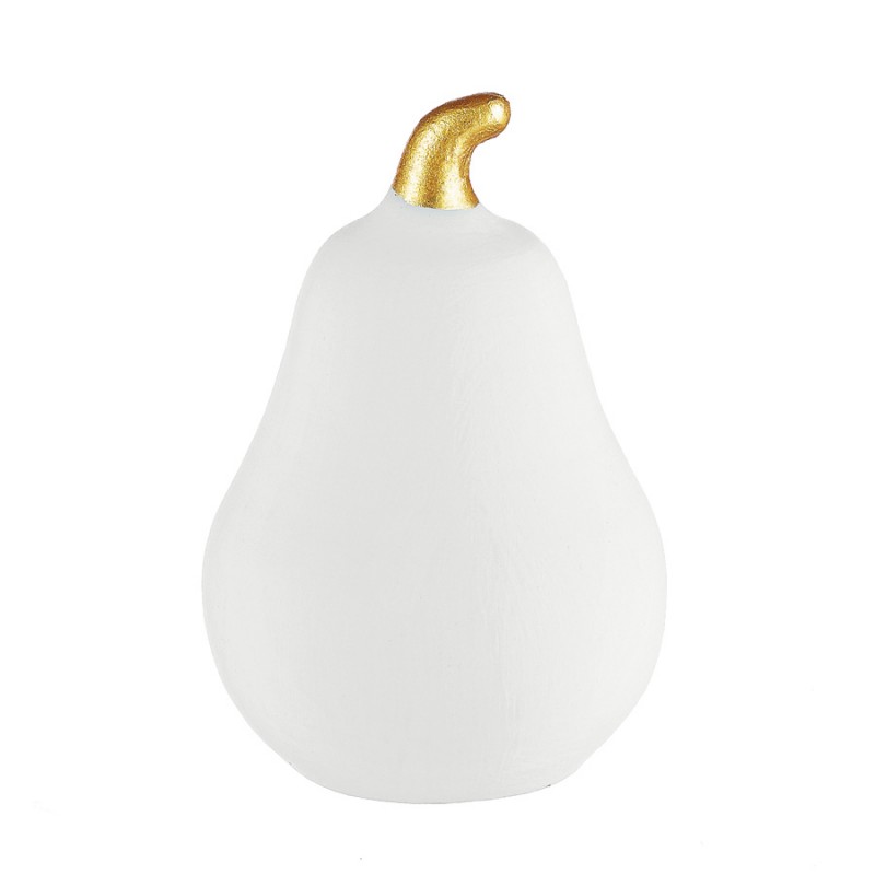 Κεραμικό Διακοσμητικό Κολοκύθα (7.5x5εκ.) Μ12120 Λευκό