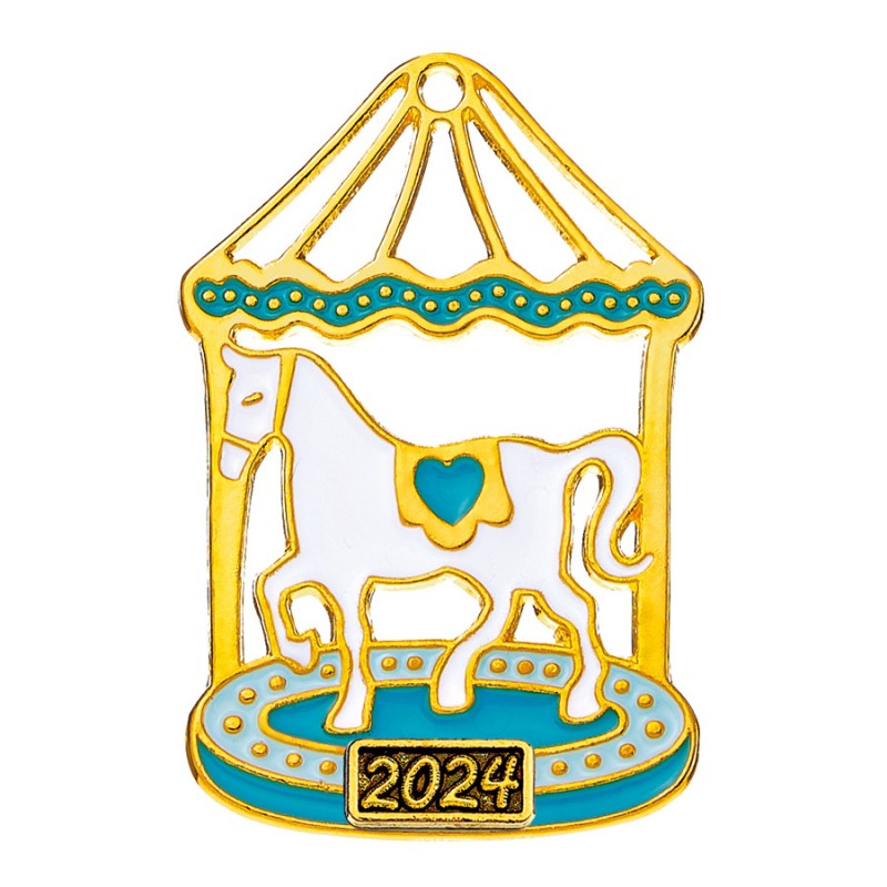 Μεταλλικό Διακοσμητικό Καρουζέλ (3.5x5.5εκ.) Μ2024/11484 Γαλάζιο