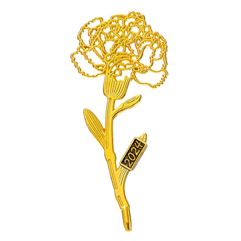 Μεταλλικό Διακοσμητικό Γαρύφαλλο (3x7.5εκ.) Μ2024/11485 Χρυσό