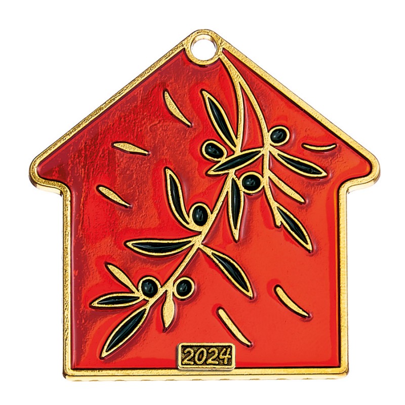 Μεταλλικό Διακοσμητικό Κόκκινο Σπιτάκι (4.7x4.7εκ.) Μ2024/3134