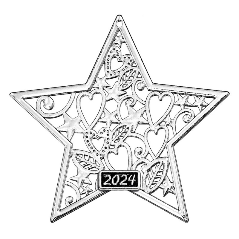Μεταλλικό Διακοσμητικό Αστέρι (6x6εκ.) Μ2024/4494 Ασημί
