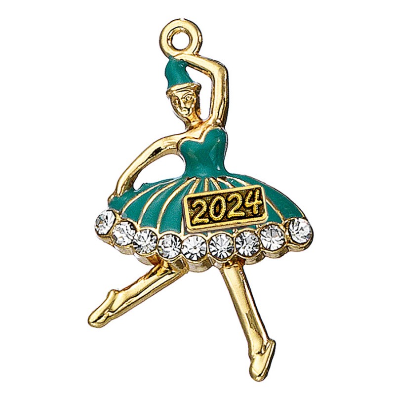 Μεταλλική Διακοσμητική Μπαλαρίνα (2.2x3.7εκ.) Μ2024/9023 Μεντά (10τμχ.)