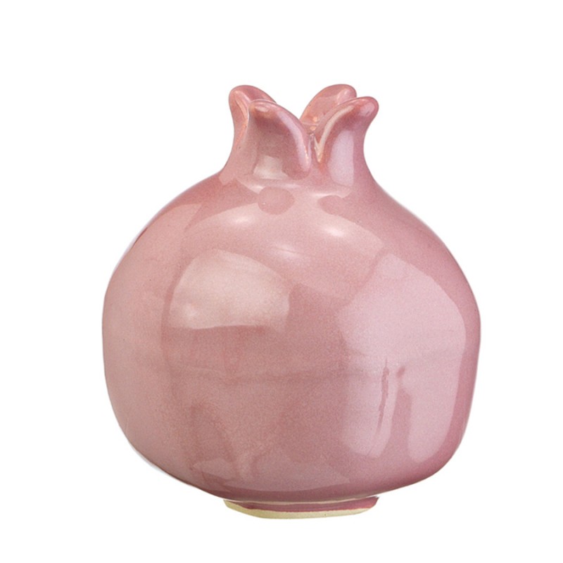 Κεραμικό Διακοσμητικό Ροζ Ρόδι (8x10εκ.) Μ3153-4