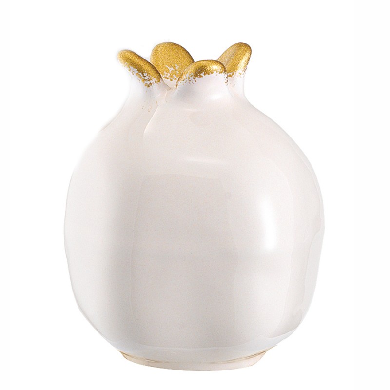 Κεραμικό Διακοσμητικό Ρόδι (6.5x8.5εκ.) Μ4535-2 Εκρού