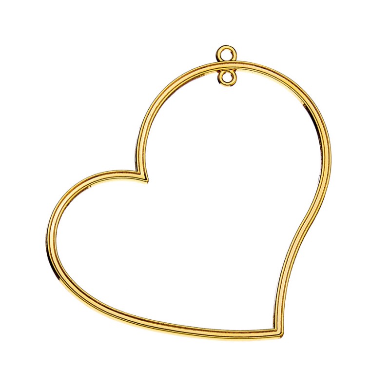 Μεταλλικό Κρεμαστό Διακοσμητικό Καρδιά (7,5x8εκ.) Μ4995 Χρυσό