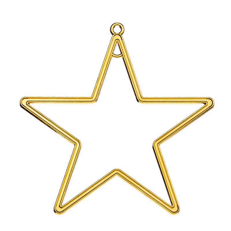 Μεταλλικό Κρεμαστό Διακοσμητικό Αστέρι (9εκ.) Μ4998 Χρυσό