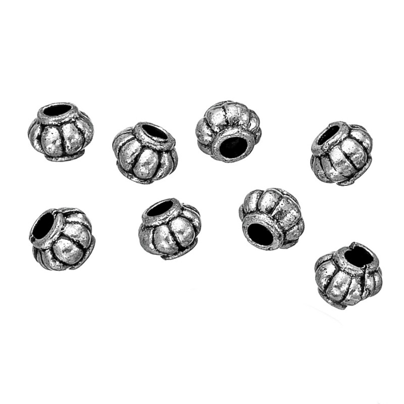 Μεταλλικές Χάντρες Ασημί (100γρ.) Μ8628  