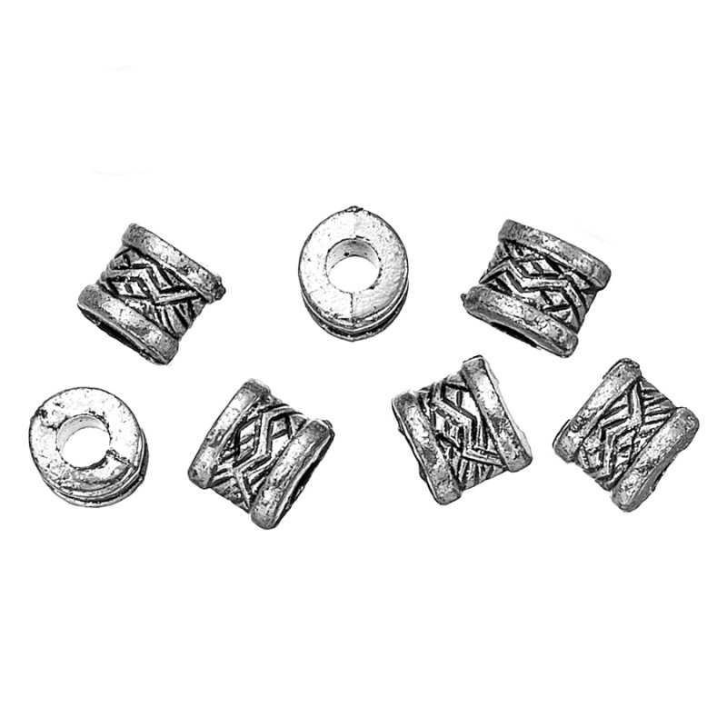 Μεταλλικές Χάντρες Ασημί (100γρ.) Μ8629 