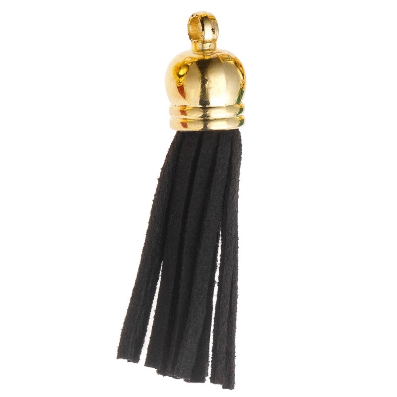 Διακοσμητική Φούντα Σουέτ 5εκ. (10τμχ.) Μ8634 Χρυσό- Μαύρο