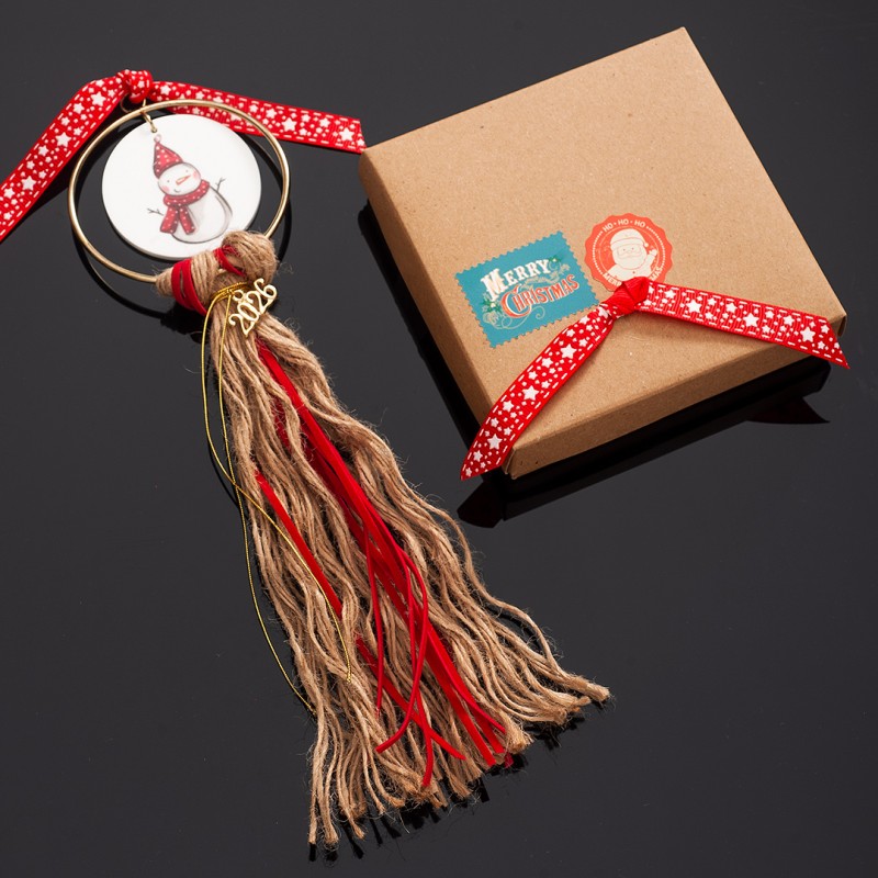 Χριστουγεννιάτικο Κρεμαστό Γούρι Χιονάνθρωπος 06130