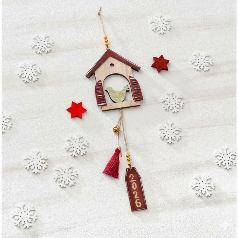 Γούρι Ξύλινο Σπιτάκι 13926