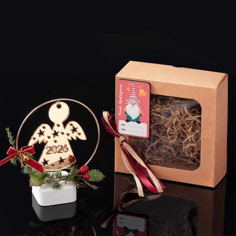 Χριστουγεννιάτικο Γούρι Αγγελάκι Σε Γύψινη Βάση 18251