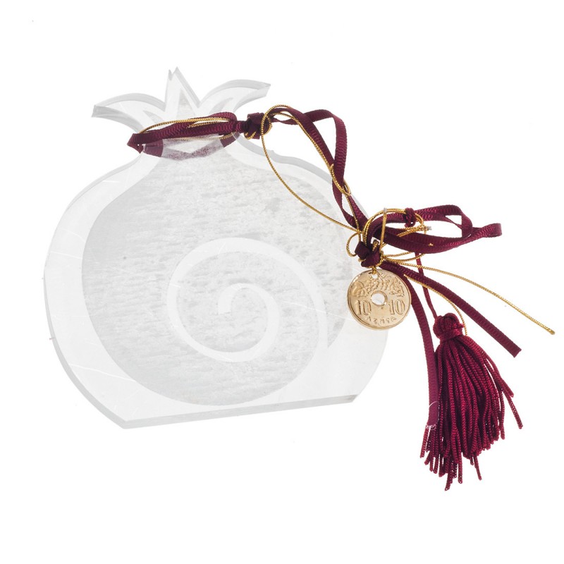 Χριστουγεννιάτικο Γούρι Ρόδι Plexiglass Διάφανο (11x12εκ.) 18885