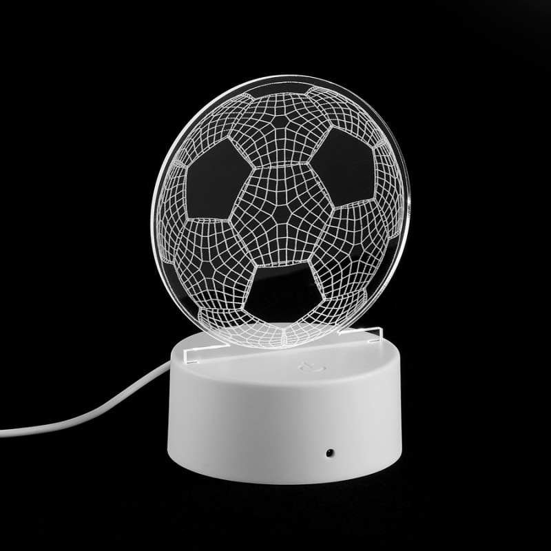 Διακοσμητικό Plexiglass Μπάλα Σε Φωτιζόμενη Βάση Led (10.5x15εκ.) Μ11879