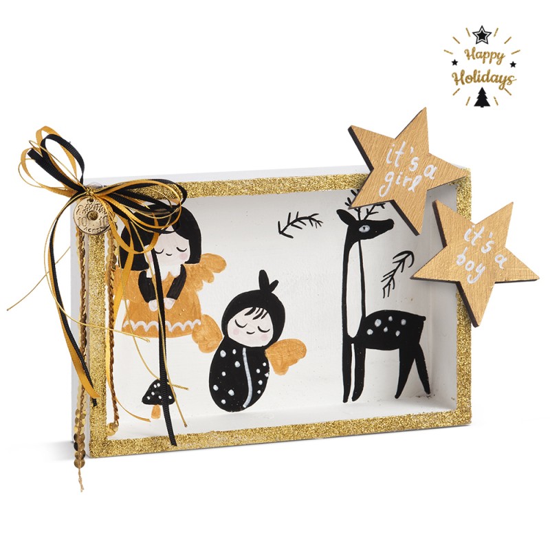 Χριστουγεννιάτικo Διακοσμητικό Καδράκι  (14x4x21εκ.) 13434