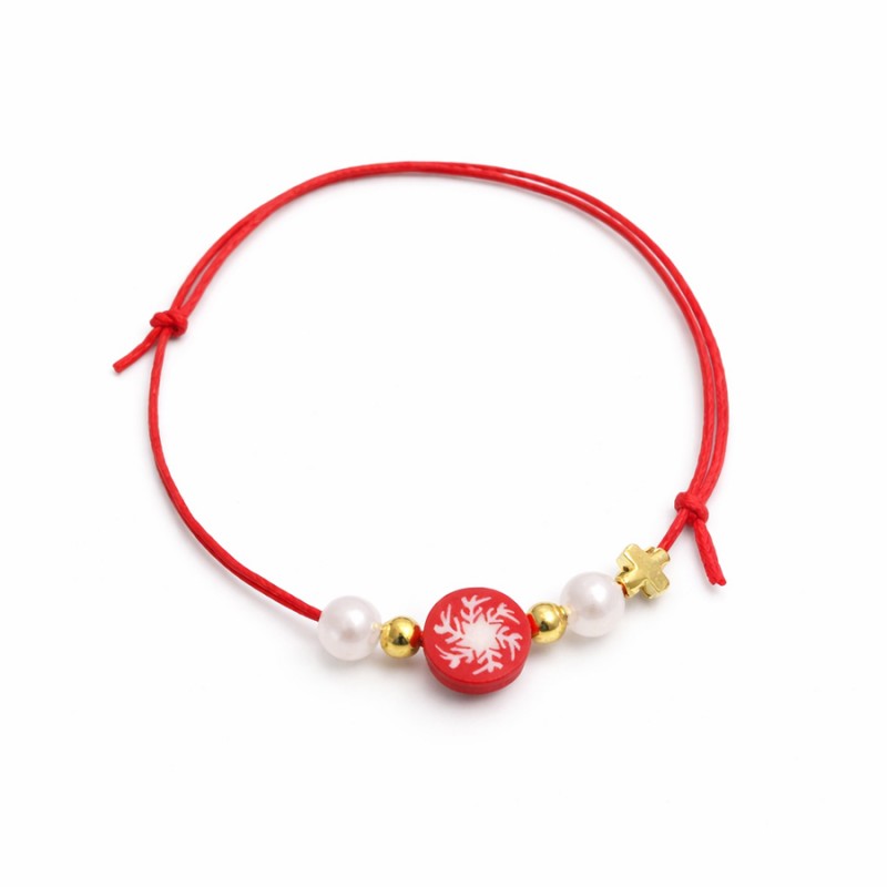 Χριστουγεννιάτικο Βραχιόλι - Γούρι Νιφάδα