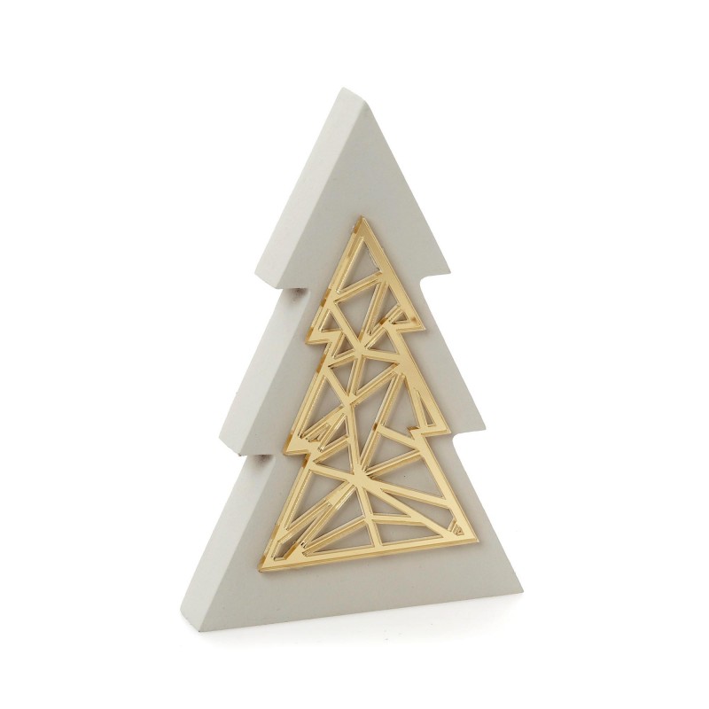 Χριστουγεννιάτικο Γούρι Δεντράκι (10εκ.) 58-112-Γκρι-Μπεζ