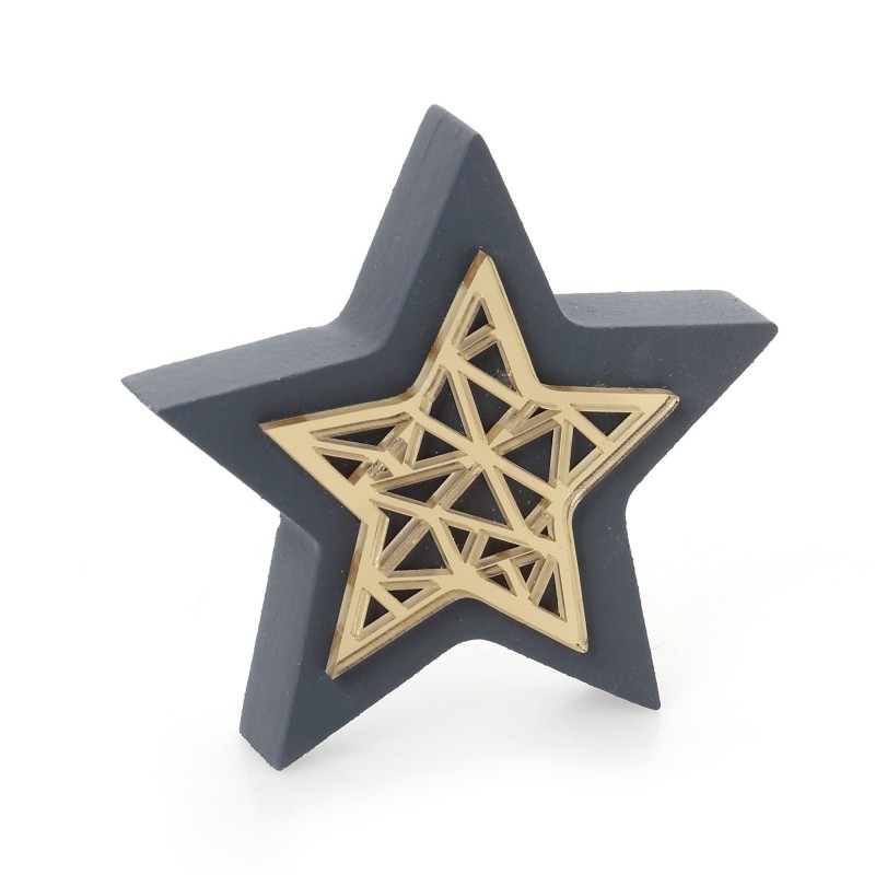 Χριστουγεννιάτικο Γούρι Αστέρι (10εκ.) 58-138-Ανθρακί