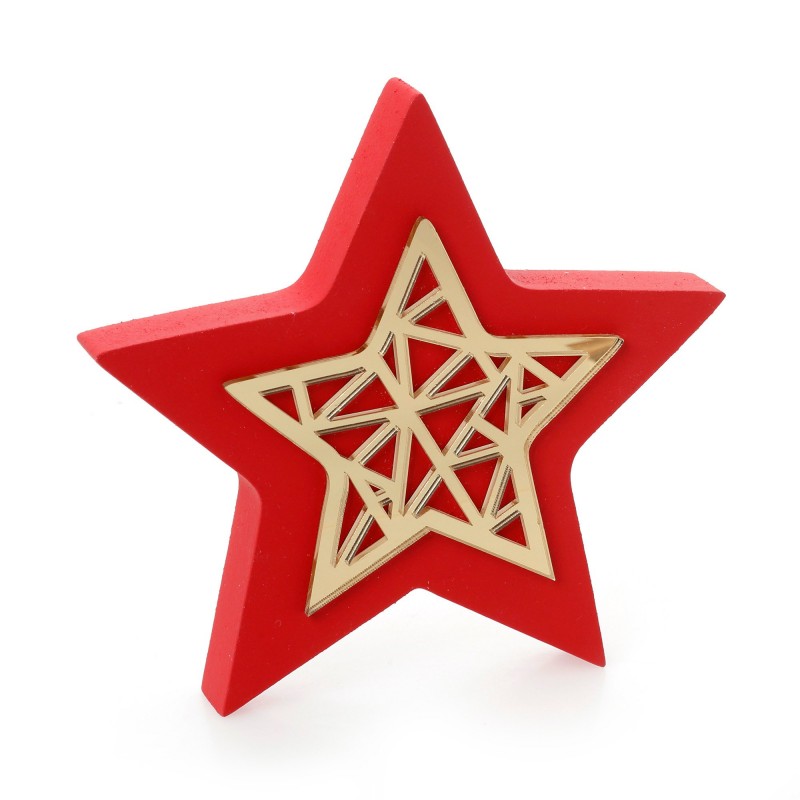 Χριστουγεννιάτικο Γούρι Αστέρι (10εκ.) 58-138-Κόκκινο