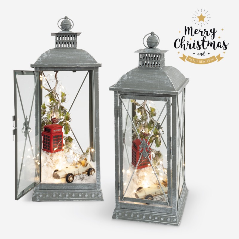 Χριστουγεννιάτικο Φανάρι Με Φωτάκια Led 19168