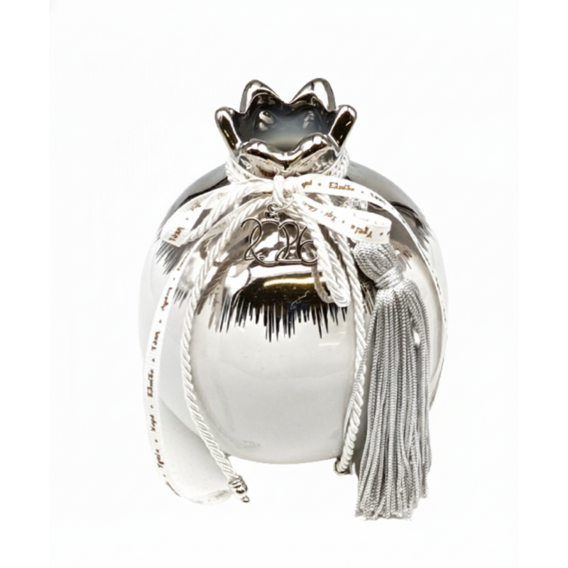 Γούρι Επιτραπέζιο Ασημί - Ρόδι/Αρωματικό Χώρου G3624