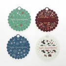 Χριστουγεννιάτικο Χάρτινο Τσαντάκι με 4 Κρεμαστά Στολίδια-Χιονόμπαλες ΧΡ-2345